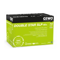 Gewo Double Star SLP 40+ κουτί με 72 άσπρα μπαλάκια δύο αστέρων (χωρίς ραφή, όπως τα Xu Shao Fa)